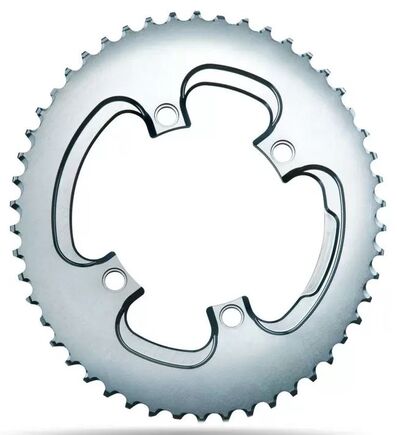 absoluteBlack Winter road oval chainrings Grey 110/4 BCD click to zoom image