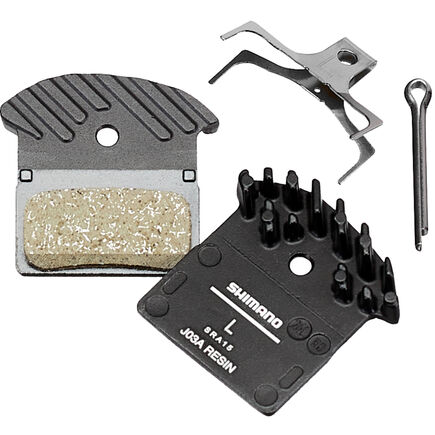 Shimano J03A Ice-Tech Resin Disc Brake Pads with Cooling Fins black click to zoom image