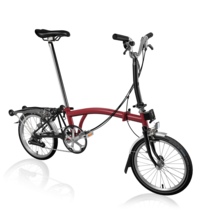 Brompton C-Line Explore Mid 6sp with Rack - House Red/Black