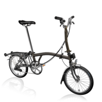 Brompton C-Line Explore Mid 6sp with Rack - Black Laquer
