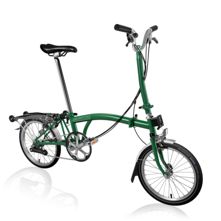 Brompton C-Line Explore High 6sp with Rack -All Racing Green click to zoom image