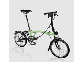 Brompton C-Line Black Edition Explore S6L Matcha Green/Black Rear