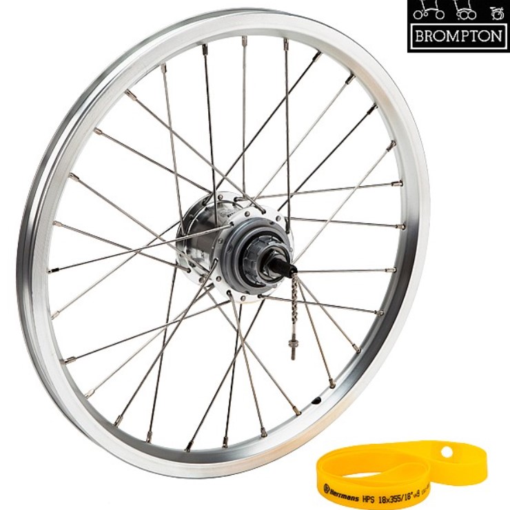 Brompton BWR 3 6 Speed Rear Wheel 191.25 Brompton Parts Accessories Brompton Bikes Parts Accessories Websters Cycles Ltd
